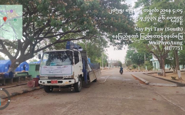 အထက (၇) ကျောင်းရှိ စုရပ်အတွင်း ကန်များအား ဖြည့်ပေးခဲ့ခြင်း